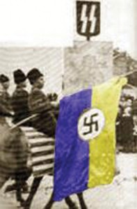 Флаг со свастикой, использовавшийся на параде празднования провозглашения акта о создании стрелковой дивизии СС «Галичина» (28 апреля 1943 г., Лемберг (Львов)) www.vexilloqraiihia.ru/ukraine/occup. htm Флаг со свастикой, использовавшийся на параде празднования провозглашения акта о создании стрелковой дивизии СС «Галичина» (28 апреля 1943 г., Лемберг (Львов)) www.vexilloqraiihia.ru/ukraine/occup. htm